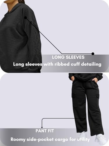 Image of GRECIILOOKS Co-ord Set for Women Stylish | Warm Hooded Hoodie & Pant Set | Winter Wear Womens Dress | Casual Travel & Loungewear Outfit | Oversized Loose Fit Winter Hoodie set
