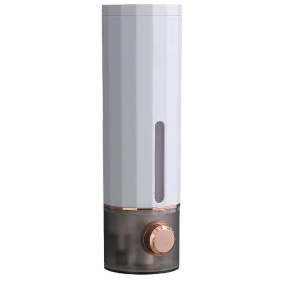 CTRLZS Wall-Mounted Soap Dispenser, Hand Press Dispenser for Home & Hotel - Shower Gel, Shampoo Container White