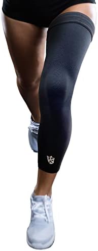Vital Salveo -Germanium Recovery Compression Sports Full Leg Sleeve Length Thigh Calf Long Knee Sleeve with UV protection Support Single Tight. For Basketball, Arthritis Men and Women (1 PC)-X-Large