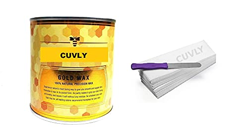 Image of Waxing Kit Wax Machine Wax Heater Machine, 600 gram Hot Wax Cream, 70 pieces Wax Strips and Knife, Hair removal Waxing Kit, Wax Kit for women and men, Wax Heater Combo (Gold Wax)