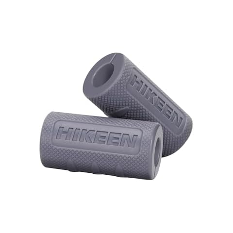 Hikeen Thick Bar Dumbbell Grips,Non Slip Hard Rubber Barbell Grips,Grips for Weight Lifting, Muscle Building-2" Outer Diameter Cover