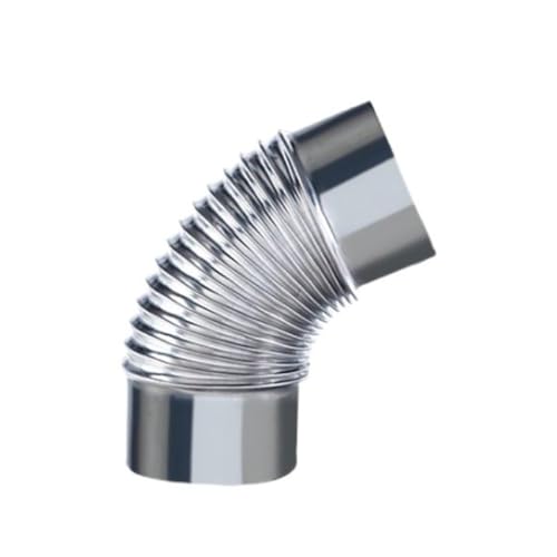 BXHNZSL Codo de 45° para Conducto de Humos de Estufa, Tubo Adaptador de Conducto de Chimenea Galvanizado de 100 Mm, 120 Mm, 150 Mm, 160 Mm Y 200 Mm, Resistente Al Calor, para Calentador de Agua (Tamañ