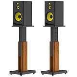 Height Adjustable Speaker Stands Pair for Klipsch Bookshelf Speaker Stand - Wood Grain Floor Speaker Stands for Klipsch R-40PM R50M RP-500M II RP-600M IISurround Sound Speakers Stand Up to 50 Lbs