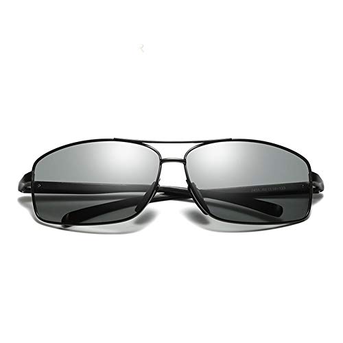 Lunettes de soleil polarisées homme verres photochromiques rectangulaires conduite