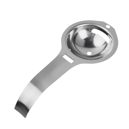 Séparateur d'œufs en Acier Inoxydable 304 - Séparateur Jaune et Blanc avec Poignée Longue et Anneau de Suspension, Outil de Cuisine Pratique pour Casser,...