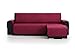 S & T Funda Cubre Chaise Longue Protector de Sofá Acolchado Antiácaros Poliéster 100% Brazo Derecho/Izquierdo Malva 200 CM