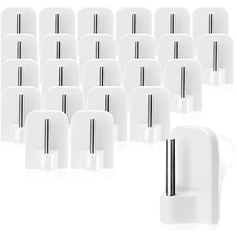 24x Ganchos autoadhesivos para Cortinas com-four Cover