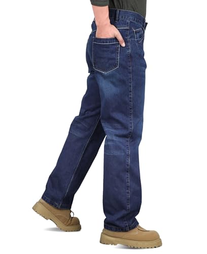 KONRECO FR Pants for Men Flame Resistant 14oz Heavy Duty Denim Pre-Washed Relaxed FR Jeans2