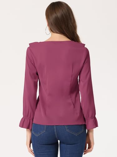 Blouse en mousseline à manches bracelet légères et volants fluides