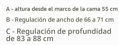 Barandilla Abatible Extensible Universal para Cama de Adulto