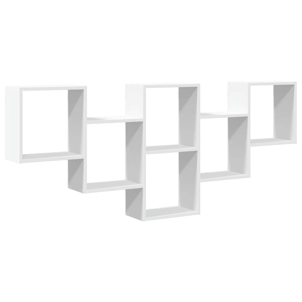 vidaXL Étagère Murale Blanc 159x18x66 cm Bois d'ingénierie