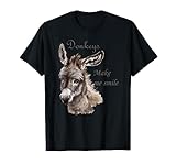 Donkeys Make Me Smile Cute Miniature DonkeyTail Lovers T-Shirt