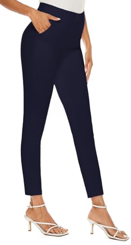 Women's High Waist Skinny Comfy Stretchy Work Pants with Pockets