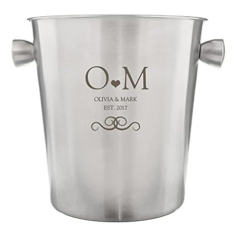 Personalised Monogram Stainless Steel Ice Bucket Cover