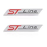 WOSITE 2Pcs 3.35" Length 3D Metal ST Line Car Truck Door Body Side Fender Rear Trunk Adhesive Emblem