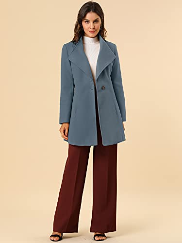 Image of Allegra K Women's Winter Elegant Stand Collar Overcoat Long Belted Pea Coat