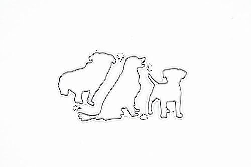 Punch shop cutting die three dogs, cutting die animals, cutting dies, stencils, scrapbooking, card making, DIY - Image 3