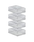 lagerkästen stapelbar ★ Erkennen Sie durch die transluzenten Boxen immer ob es sich um eine leere oder befüllt Box handelt, egal ob sie geschlossen oder gestapelt ist.