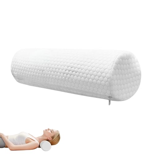 MAGIC SELECT Almohada Cervical Circular. Rollo de Espuma Viscoelástica con Funda de Poliéster Lavable. Cojín Ergonómico para Cuello, Piernas y Espalda. Ideal para Hogar y Viajes.