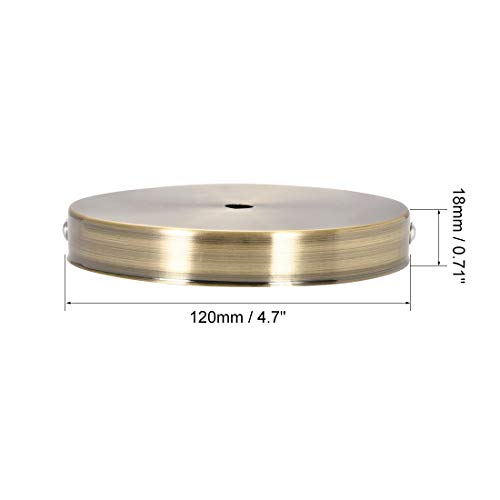 Image of uxcell Retro Light Canopy Kit Wall Sconce Lamp Plate Fixture 120mm 4.7Inch Bronze