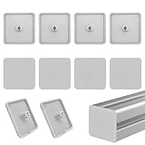 Endkappe Aluprofil 40x40 Abdeckkappen Aluprofil Kunststoff Schutzkappen - Aluprofil Kappe Profil Endkappe Profilabdeckkappe Kunststoff - Aluprofil Zubehör Vierkantrohr Endkappen (10 Stück) (Grau)