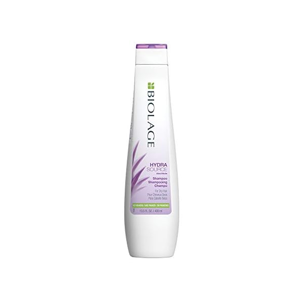 Biolage Hydra Source Shampoo | Hydrates & Moisturizes Dry Hair | Helps Repair Split Ends | Paraben-Free | For Dry Hair | Salon Shampoo | Weightless, Soft Finish | Vegan | Cruelty Free | 13.5 Fl. Oz