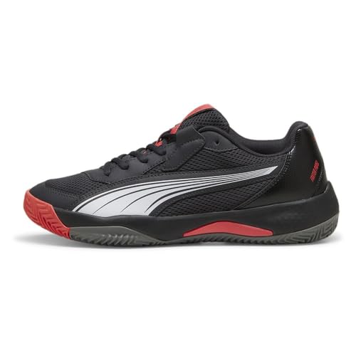 PUMA Calzado de pádel Nova Court 44 Flat Dark Gray Black Medium Active Red