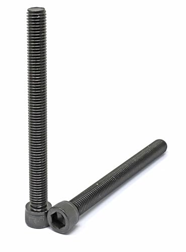 Image of iexcell 2 Pcs M12 x 130mm Thread Pitch 1.75 mm Alloy Steel 12.9 Grade Hex Socket Head Cap Screws Bolts Kit, Black Oxide Finish