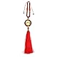 Hapivida Auto Rearview Mirror Decoration, Classic Chinese Buddha Pendant, Feng Shui Decor, Wealth Success, Mahogany, for Car Interior Bedroom Window Door Rail, Gift for Friends