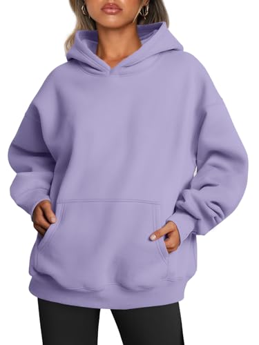 Image of Trendy Queen Women Oversized Hoodies Fall Outfits | Gentle Skin Feel, Aesthetic Drop Shoulder, Large Kangaroo Pocket, Seamless Daily Outfit Match