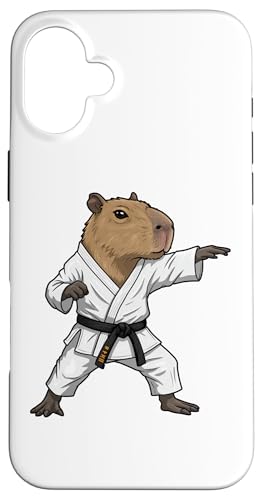 Funny Capybara doing Karate Samurai Ninja Capybara �X�}�z�P�[�X iPhone 16 Plus �p
