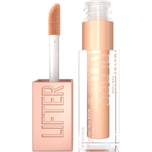 Maybelline New York, Brillo de labios Lifter Gloss, Hidratación Intensa y Labios Rellenos Sin Retoques, Fórmula con Ácido Hialurónico, en Tono 20 Sun