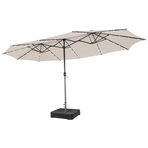 patio umbrellas solar-lighted