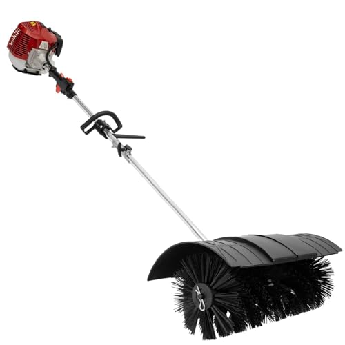 Genérico Barredora Artificial, Escoba de Cepillo a Gas, Limpiador de Cepillo de Barrido de césped, Cepillo de Motor de Gasolina de 2 Tiempos, Dispositivo de Limpieza de soplador de Nieve eléctrico