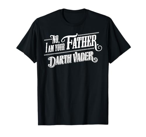 T-shirt Star Wars No I Am Your Father en coton noir pour fan de la saga
