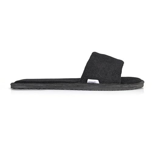 Image of Men Home Slippers Open Toe Slides Slip on Comfortable Sole Lightweight Anti Skid Indoor Bedroom Room Indoor House Cloth Soft Slippers for Men