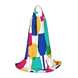 aeegda Capa con capucha con estampado de copas de cóctel y botellas de vino, unisex, cosplay, festival, carnaval, gótico, disfraz de mago