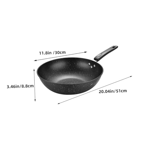 Wok tradicional con piedra Maifan antiadherente para cocina doméstica miniatura 2
