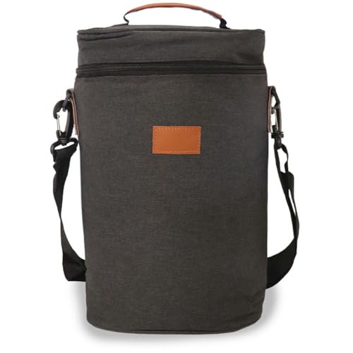 Bolsa Térmica 2 ou 4 Divisórias Wine Bag Porta Vinho Garrafa Taça Transporte Bebida Alça de Ombro (4 divisórias)