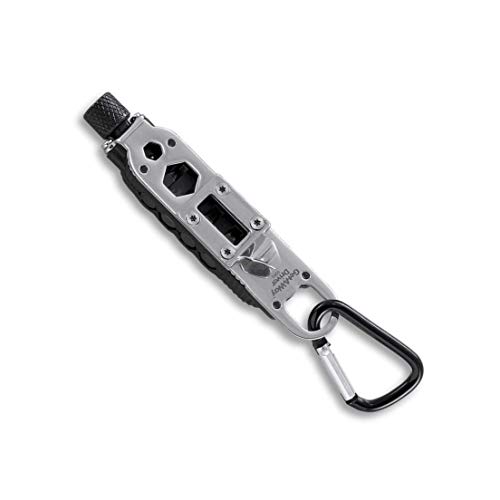 CRKT Get-A-Way Driver Hex Set Multitool: Multi-Tool for Everyday Carry, LED Light, Oxygen Wrench, Carabiner 9094