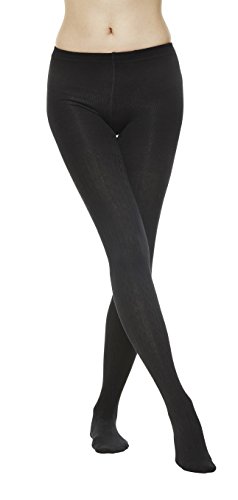 Image of Women's Winter Cotton Cable Knit Sweater Footed Tights