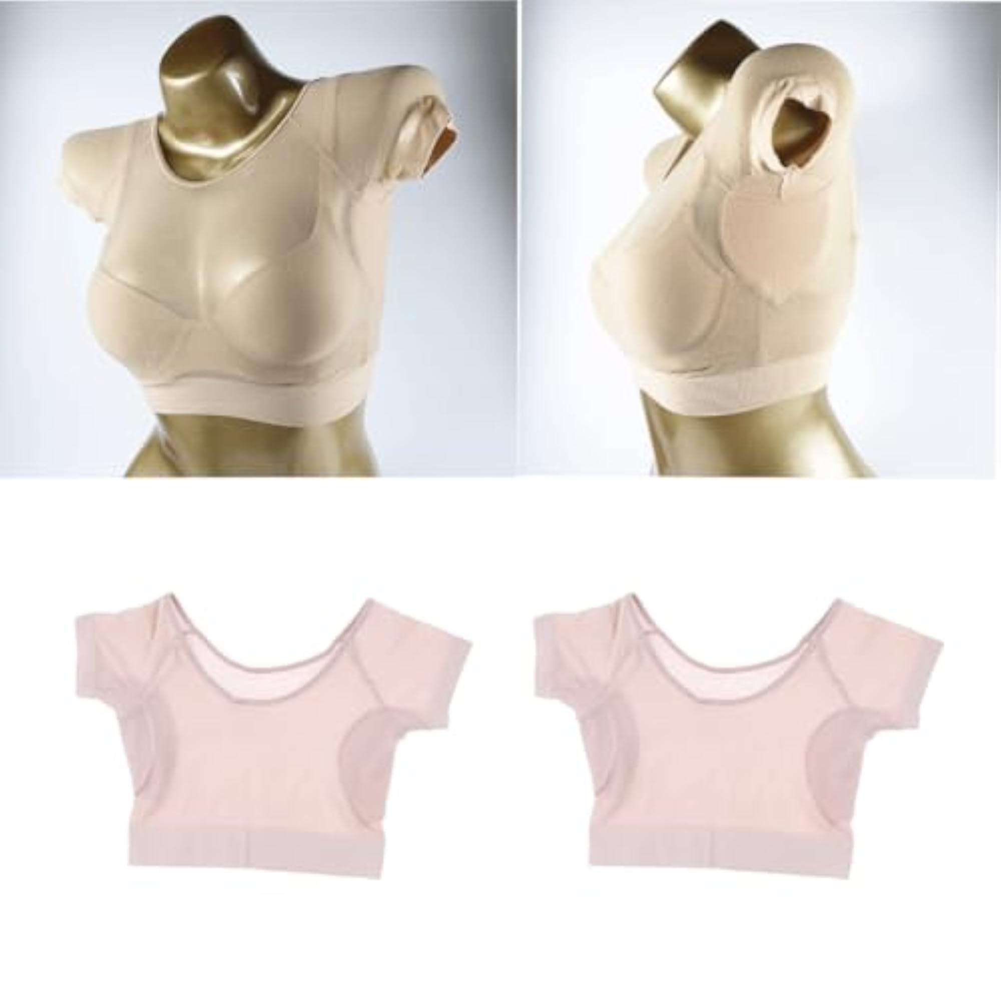 2 Pieces Washable Underarm Sweat Pad Guard for Women