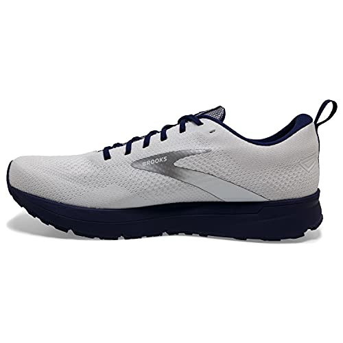 Brooks Brooks Men's Revel 5 Neutral Running Shoe - White/Blue - 15