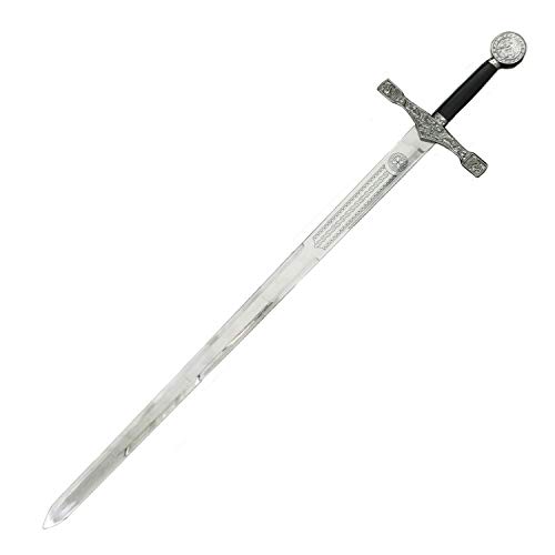 45" King Arthur Excalibur Sword Replica Medieval Sword with Display Plaque. for Collection, Wall Decoration, Cosplay, Gift