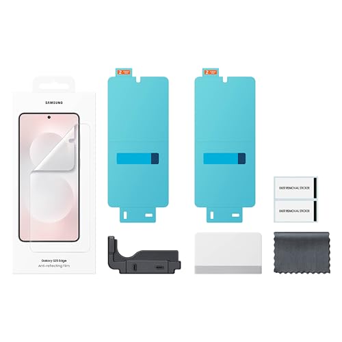 Image of Samsung Galaxy S25 Edge Anti-reflecting Film, Phone Screen Protector, Increased Visibility, Dust and Fingerprint Protection, Anti-Scratch, EF-US937CTEGUS, Transparent