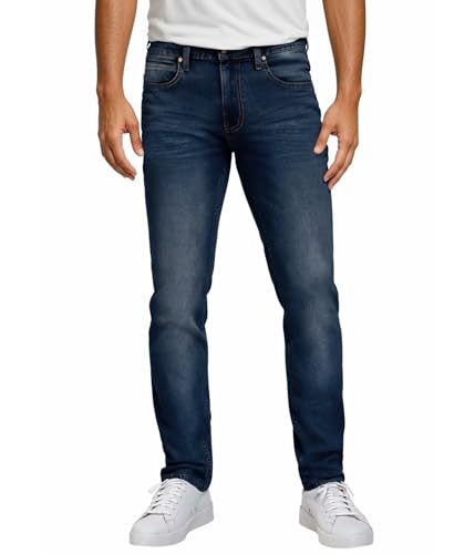 ETHANOL Mens Super Comfy Straight Stretch Knit Jersey Denim Five Pocket Jean