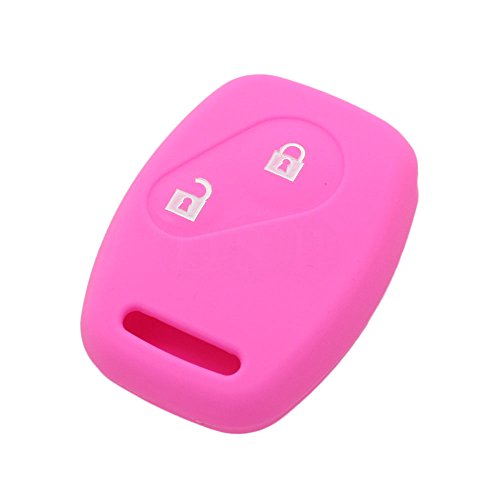 BROVACS Silicone Cover Protector Case Holder Skin Jacket Compatible with HONDA 2 Button Remote Key Fob CV9200 Pink
