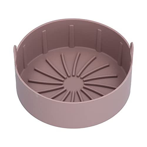 Silicone Fryer Pot, -20℃-220℃ Reusable Fryer Basket Non Stick for Kitchen for Home for Restaurant(16CM All-in-one Brown)