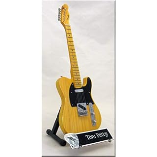 TOM PETTY Guitare Miniature avec médiator Telecaster - Les Beatles, Paul McCartney, John Lennon, RIngo Starr, George Harrison