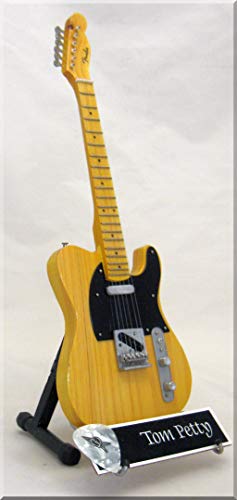 TOM PETTY Guitare Miniature avec médiator Telecaster - Les Beatles, Paul McCartney, John Lennon, RIngo Starr, George Harrison TOM PETTY Guitare Miniature avec médiator Telecaster